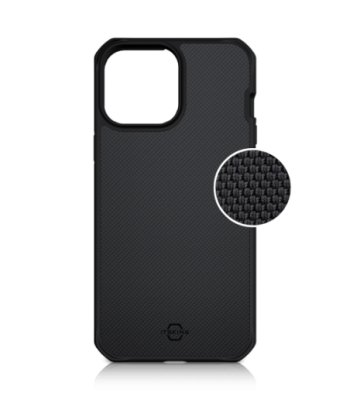 ITSKINS HYBRID BALLISTIC cover til iPhone 13 Pro Max / 12 Pro Max®. Sort