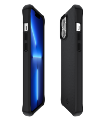 ITSKINS HYBRID BALLISTIC cover til iPhone 13 Pro Max / 12 Pro Max®. Sort