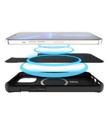 ITSKINS SPECTRUM MAGSAFE SILK cover til iPhone 13 Pro Max / 12 Pro Max®. Sort