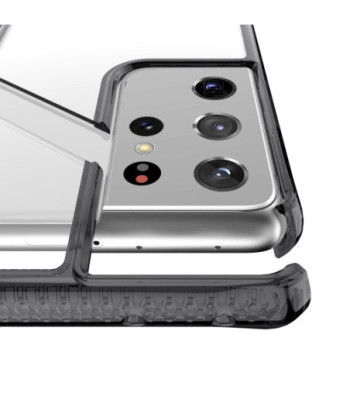 ITSKINS HYBRID CLEAR cover til Samsung Galaxy S21 Ultra 4G / 5G®. Sort og gennemsigtig