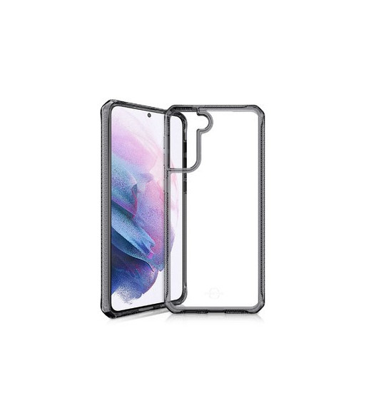 ITSKINS HYBRID CLEAR cover til Samsung Galaxy S21 + 4G / 5G®. Sort og gennemsigtig