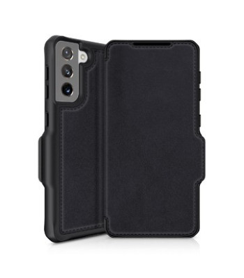 ITSKINS HYBRID FOLIO cover til Samsung Galaxy S21 + 4G / 5G®. Sort med genanvendt læder