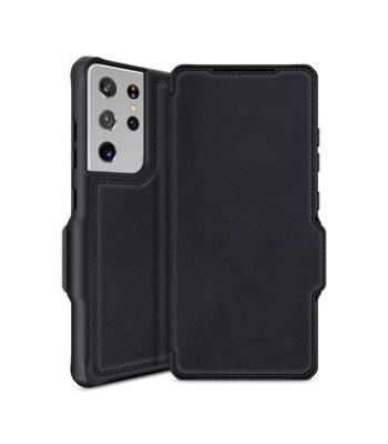 ITSKINS HYBRID FOLIO cover til Samsung Galaxy S21 Ultra 4G / 5G®. Sort med genanvendt læder