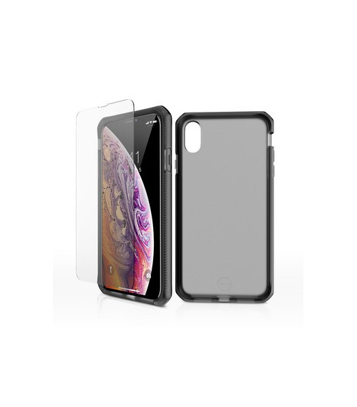 ITSKINS SUPREME FROST360 (Supreme + 2.5D Glass) ?cover til iPhone XS / X®. Sort ITSKINS SUPREME FROST360 (Supreme + 2.5D Glass) ?cover til iPhone XS / X®. Sort