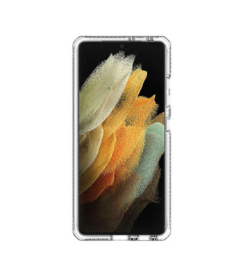 ITSKINS SUPREME CLEAR cover til Samsung Galaxy S21 Ultra 4G / 5G®. Hvid og gennemsigtig