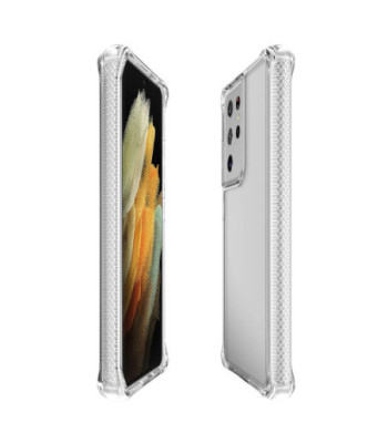 ITSKINS SUPREME CLEAR cover til Samsung Galaxy S21 Ultra 4G / 5G®. Hvid og gennemsigtig