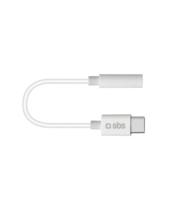 SBS USB C til mini jack adapter. Hvid