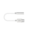 SBS USB C til mini jack adapter. Hvid