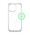 ITSKINS HYBRID MAGSAFE CLEAR cover til iPhone 13 Pro®. Gennemsigtig