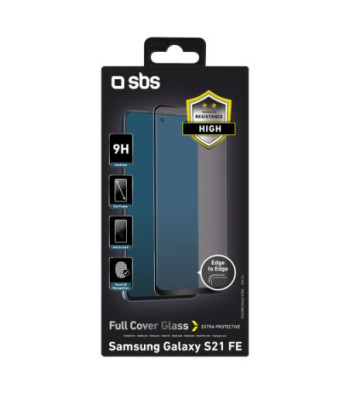 SBS beskyttelsesglas til Samsung Galaxy S21 FE®. Sorte kanter
