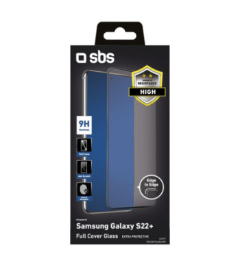 SBS beskyttelsesglas til Samsung Galaxy S22+/S23+®. Sorte kanter