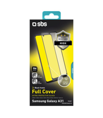SBS beskyttelsesglas til Samsung Galaxy A31 / A32 4G / A33®. Sorte kanter
