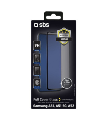 SBS beskyttelsesglas til Samsung Galaxy A51 / A52 / A52s / A53®. Sorte kanter