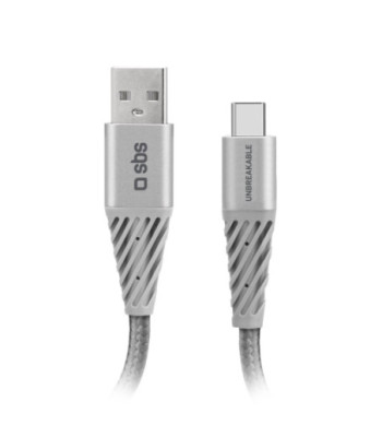 SBS ultra-holdbart aramid fiber USB - USB C kabel. Grå