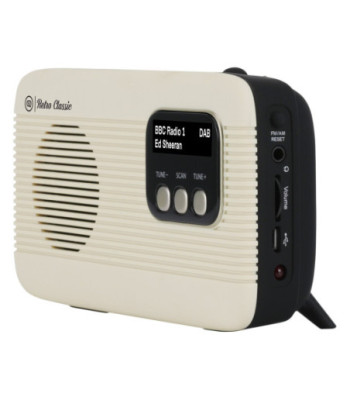 VQ Retro Classic radio. Sort/hvid