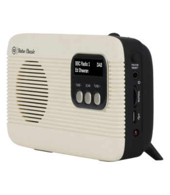 VQ Retro Classic radio. Sort/hvid