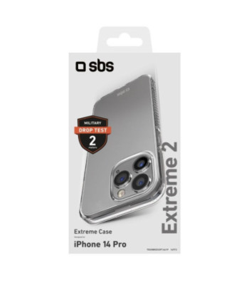 SBS Extreme X2 cover til iPhone 14 Pro®. Gennemsigtigt