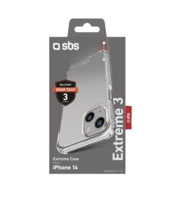 SBS Extreme X3 cover til iPhone 14 / 13®. Gennemsigtig