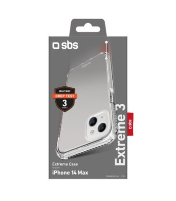 SBS Extreme X3 cover til iPhone 14 Plus®. Gennemsigtig