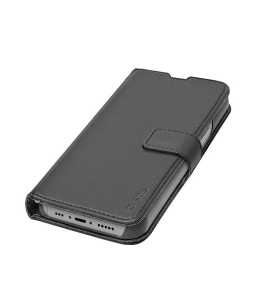 SBS Novelty Book Wallet cover med stand-funktion til iPhone 14 / 13®. Sort