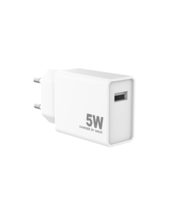 Sinox PRO 230V USB-A oplader 5W. Hvid