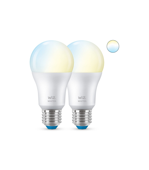 WiZ LED pære x 2. E27. Kold til varm hvid WiZ LED pære x 2. E27. Kold til varm hvid
