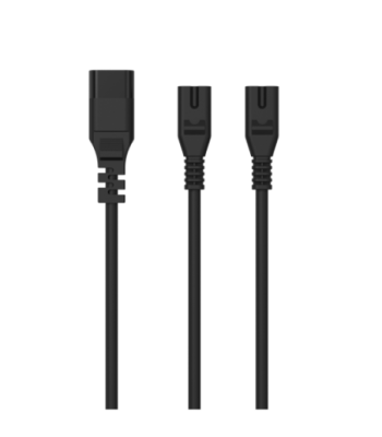 Sinox 8-tals splitter kabel. 0,5m. Sort