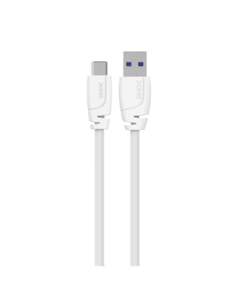Sinox PRO USB C til USB A kabel. 1m. Hvid