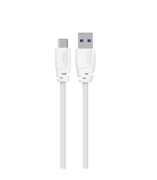 Sinox PRO USB C til USB A kabel. 1m. Hvid Sinox PRO USB C til USB A kabel. 1m. Hvid
