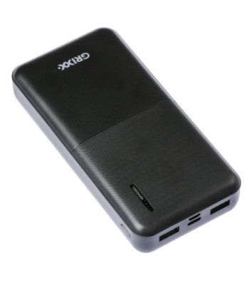 Grixx Powerbank 15.000mAh. Sort