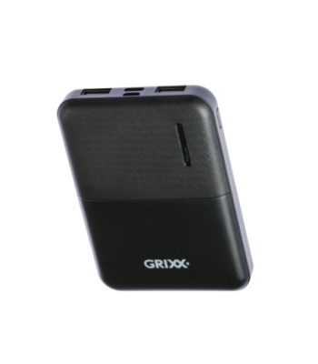 Grixx Powerbank 5.000mAh. Sort