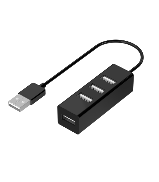 Sinox PRO USB 2.0 4-port. 0,15m. Sort Sinox PRO USB 2.0 4-port. 0,15m. Sort