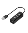 Sinox PRO USB 2.0 4-port. 0,15m. Sort