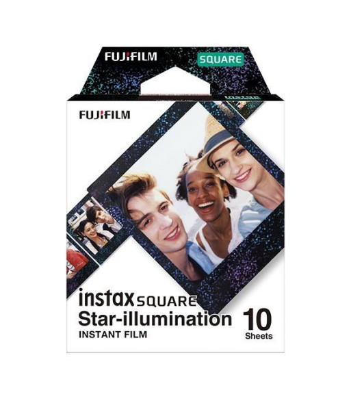 INSTAX Square film. 10 stykker. Sort med stjerner INSTAX Square film. 10 stykker. Sort med stjerner