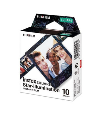 INSTAX Square film. 10 stykker. Sort med stjerner