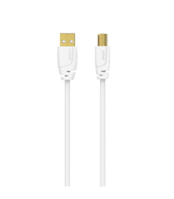 Sinox USB 2.0 printerkabel. 2m. Hvid