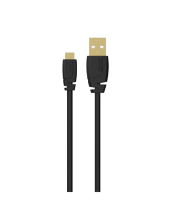 Sinox Micro USB kabel. 0,75m. Sort