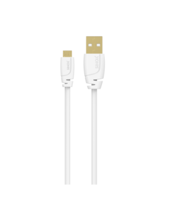 Sinox Micro USB kabel. 2m. Hvid