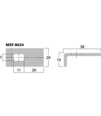 Vinkelbeslag - MZF-8624 MONACOR