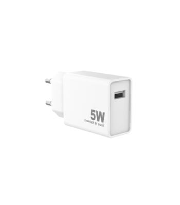 Sinox 230V USB-A oplader 5W. Hvid