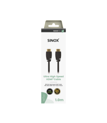 Sinox PRO HDMI kabel 8K60HZ+E. 1m. Sort