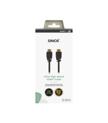 Sinox PRO HDMI kabel 8K60HZ+E. 2m. Sort