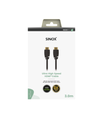Sinox PRO HDMI kabel 8K60HZ+E. 3m. Sort