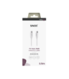 Sinox antennekabel. 2,5m. Hvid