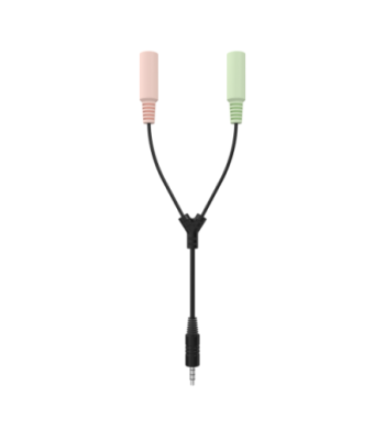 Sinox headset adapter. 0,2m. Sort