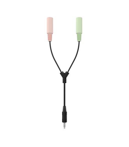 Sinox headset adapter. 0,2m. Sort