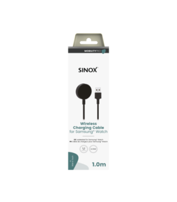 Sinox PRO opladerkabel til Samsung® Watch. Sort