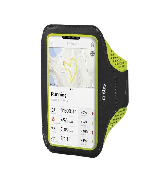 SBS XXXL mobilholder til armen til sport. Sort/grøn SBS XXXL mobilholder til armen til sport. Sort/grøn