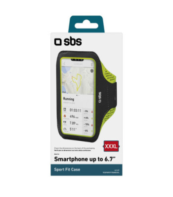 SBS XXXL mobilholder til armen til sport. Sort/grøn