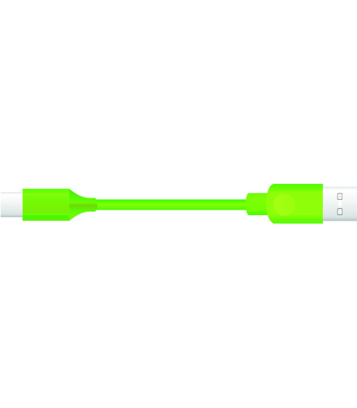 Sinox iMedia USB C til USB A kabel. 2m. Grøn